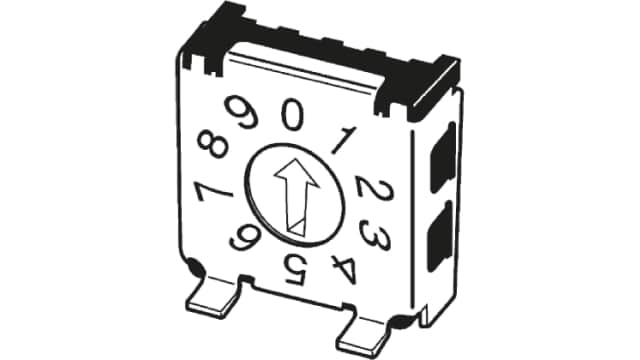 Omron Rotary Flush DIP Switch Surface Mount | A6KSV-164RF