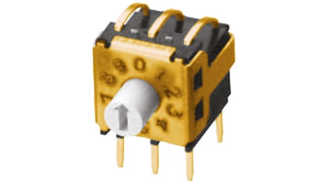 Omron Rotary Shaft DIP Switch Through Hole | A6KV-102RS