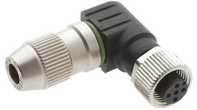 HARTING, HARAX 4 Pole Right Angle M12 DIN Socket, 4A, 32 V IP67, IP65, Screw, Cable Male | 21011405091