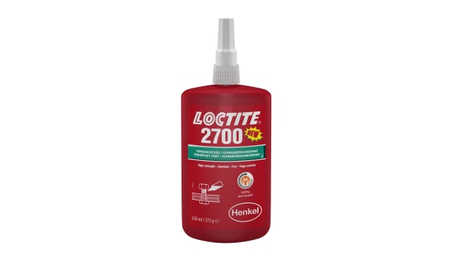 Loctite Loctite 2700 Green Threadlocking Adhesive, 250 ml, 24 h Cure Time | 1948761