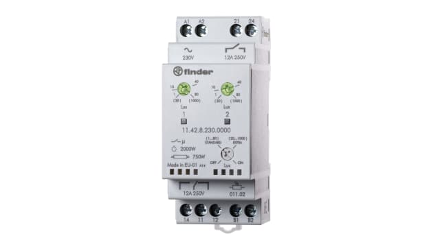 Finder Timer Light Switch 11, 2-Channel 230 V | 11.42.8.230.0000