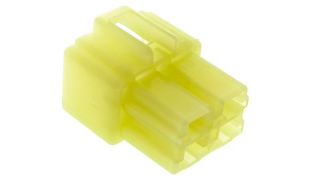 TE Connectivity, FASTON .250 4 Way Nylon Crimp Terminal Housing, 6.35 mm Tab Size, Natural | 172133-1