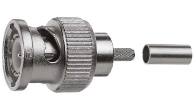 Telegartner BNC Series Cable Male BNC, 75 Ω, Straight Body Crimp | J01002A1350