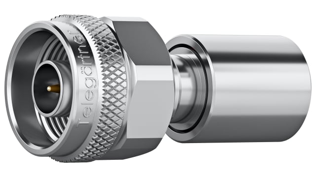 Telegartner 50 Ω Straight Type N Termination Plug, Cable, 0/18 GHz, 2 W Average Power Rating, Coaxial | J01026A0027