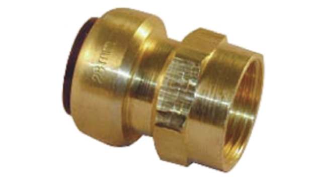 Pegler Yorkshire Brass Pipe Fitting Compression Compression Coupler, Female G 1/2 in to Female Threaded 1/2 in | 65206