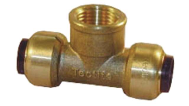 Pegler Yorkshire Brass Pipe Fitting Compression Compression Branch Tee, Female BSP 1/2 in to Female Threaded 1/2 in | 65840