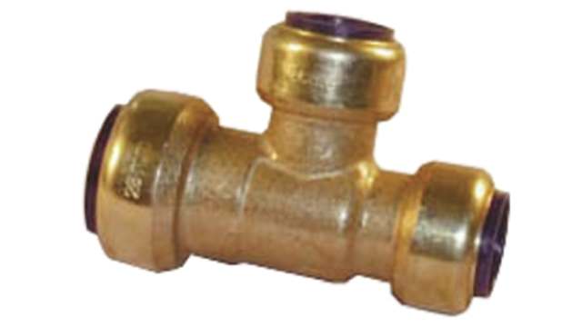 Pegler Yorkshire Brass Pipe Fitting Compression Compression Branch Tee, Female BSP 22 mm to Female Metric 15 mm | 65820