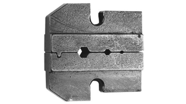 Telegartner, XM-Type Crimp Die Set, Coaxial Type 3-Way Die, Hex size 0.8 mm, 1.69 mm, 3.25 mm Black | N01003A0009