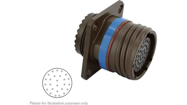 Souriau Sunbank by Eaton, 8D, Copper Alloy Straight 26 Way MIL Spec Circular Connector Female, Female Contacts,Shell | 8D017W26SA