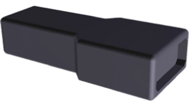 TE Connectivity, FASTON .250 1 Way Polyethylene Crimp Terminal Housing, Black | 1-925017-5