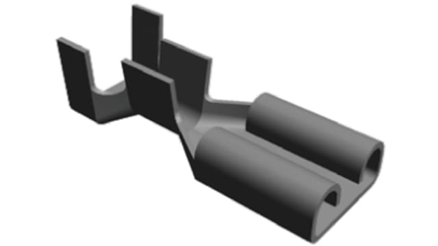 TE Connectivity FASTIN-FASTON .375 Black Uninsulated Female Spade Connector, Crimp, 9.53 x 1.22 mm Tab Size 10 AWG to 7 | 280755-4