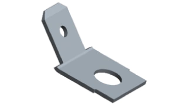 TE Connectivity FASTON .187 Black Uninsulated Male Spade Connector, Stud, 4.75 x 0.51 mm Tab Size | 61761-2