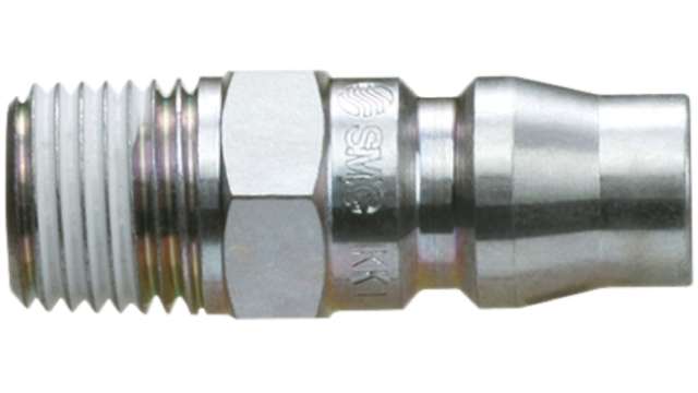 SMC Structural Steel Pneumatic Quick Connect Coupling Male R | KK130P-02MS