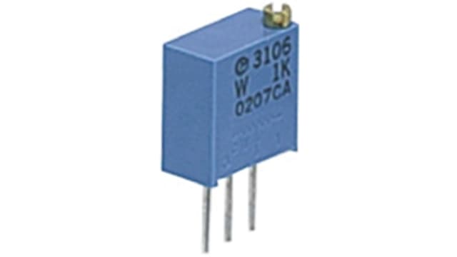 1 mΩ, Through Hole Trimmer Potentiometer, Solder Pin 0.5 W Top Adjust Bourns, PV36 | PV36W105C01B00