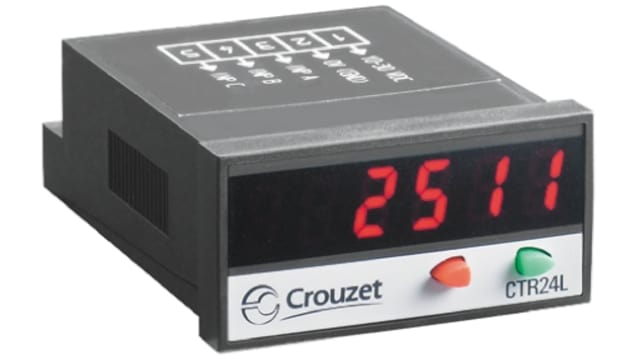 Crouzet CTR24L Counter, 6 Digit LED, 30 V | 87623570