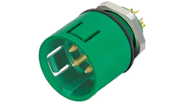 binder Circular Connector, 3 Contacts, Panel Mount, Miniature Connector, Socket, Male, IP67, 720 Series | 99-9107-70-03