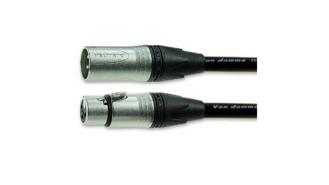Van Damme Male XLR NC3MXX to Female XLR Cable, 0.5 m | 101-063-001