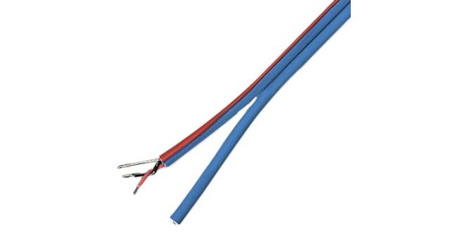 Van Damme 4 Core Speaker Cable, 0.18 mm² CSA, 100m, Blue/Red | 268-090-100