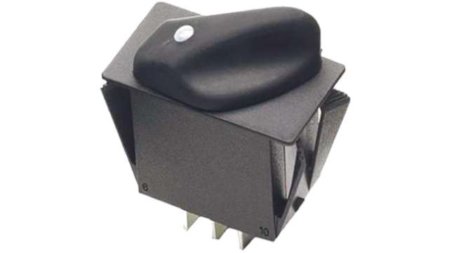 Otto R2, 3 Position DPDT Rotary Switch, 20 A, Tab | R2AB4449DN11
