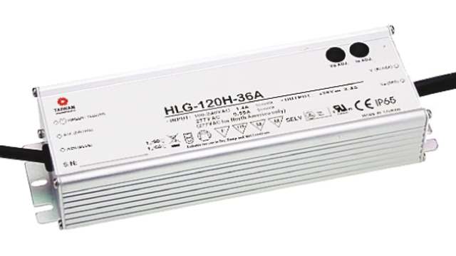 MEAN WELL LED Driver, 12 V Output, 120 W Output, 10 A Potentiometer | HLG-120H-12A