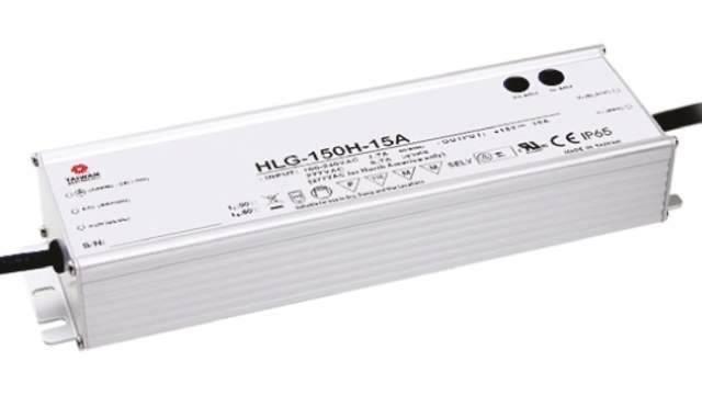 MEAN WELL LED Driver, 12 V Output, 150 W Output, 12.5 A Potentiometer | HLG-150H-12A