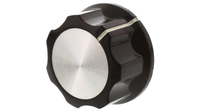 TE Connectivity Black Potentiometer Knob, 4-1437624-6 | 4-1437624-6