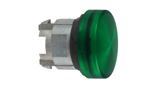 Schneider Electric Green Pilot Light Head, 22 mm Cutout Harmony XB4 Series | ZB4BV033S