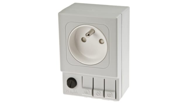 STEGO SD035 Light Grey 1 Gang Plug Socket, 6.3 A Indoor, Type E | 03501.0-00
