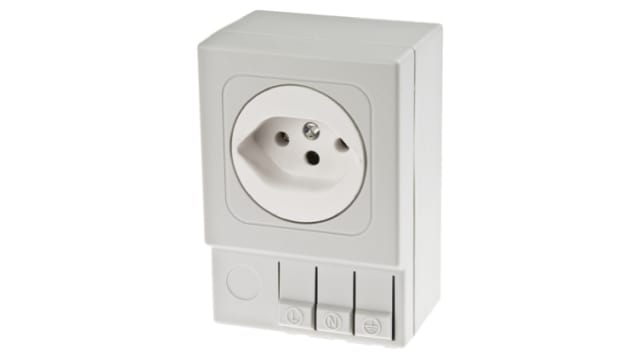 STEGO SD035 Light Grey 1 Gang Plug Socket, 10 A Indoor, German | 03502.0-01