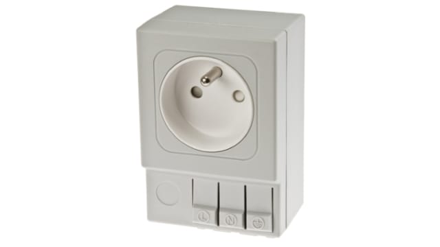 STEGO SD035 Light Grey 1 Gang Plug Socket, 16 A Indoor, Type E | 03501.0-01
