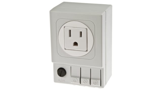 STEGO SD035 Light Grey 1 Gang Plug Socket, 6.3 A Indoor, NEMA 5-15R | 03504.0-00