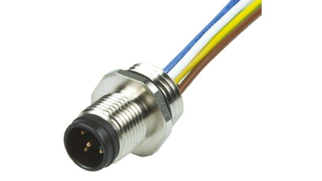 Brad from Molex Male 4 way Straight to 4 way Unterminated Sensor Actuator Cable, 300 mm | 1200845103