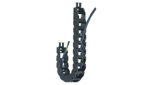 Igus e-chain Black, W37 mm x D25 mm, L1 m, 75 mm Min. Bend Radius, Igumid NB | E14.2.075.0