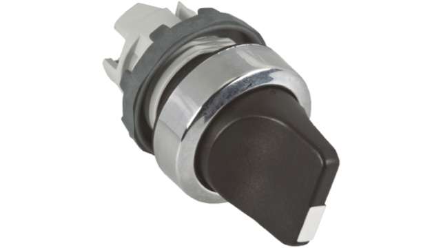 ABB ABB Modular Series 2 Position Selector Switch Head, 22mm Cutout, Black Handle | 1SFA611200R2006  M2SS1-20B