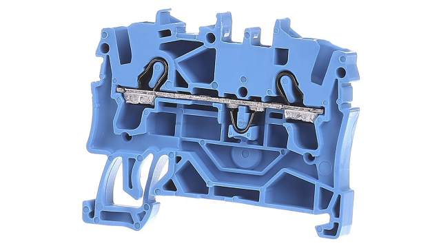WAGO 2002-1204 Feed Through Terminal Block Blue, 2.5 mm², 1-Level, Cage Clamp, IECEx/ATEX | 2002-1204
