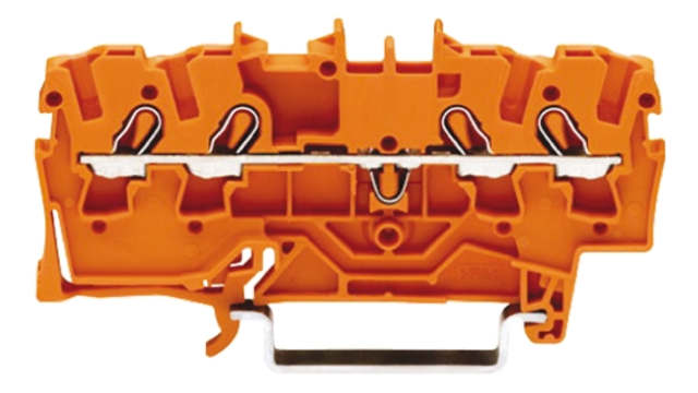 WAGO 2002-1402 Feed Through Terminal Block Orange, 2.5 mm², 1-Level, Cage Clamp, IECEx/ATEX | 2002-1402