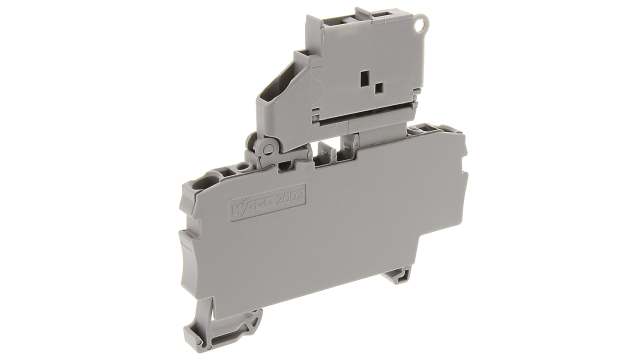 WAGO 2002-1611 2002 Series Fuse Terminal Block Grey, 2.5 mm², 1-Level Fused, Cage Clamp, ATEX | 2002-1611