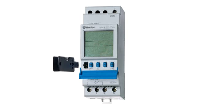Finder Digital 12 DIN Rail Time Switch, 2-Channel 230 V ac | 12.92.8.230.0090