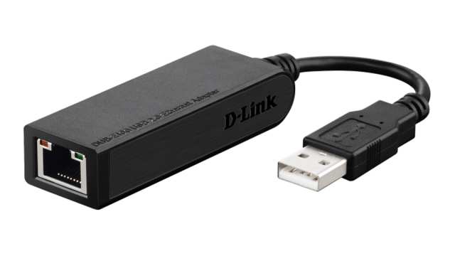 D-Link USB Ethernet Adapter USB 2.0 Black 100Mbps Network Speed | DUB-E100