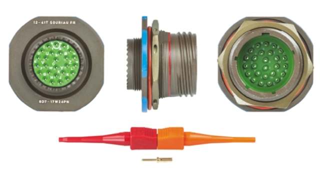 Souriau Sunbank by Eaton, 8D, Copper Alloy Straight 26 Way Panel MIL Spec Circular Connector Female, Male Contacts,Shell | 8D717W26PN