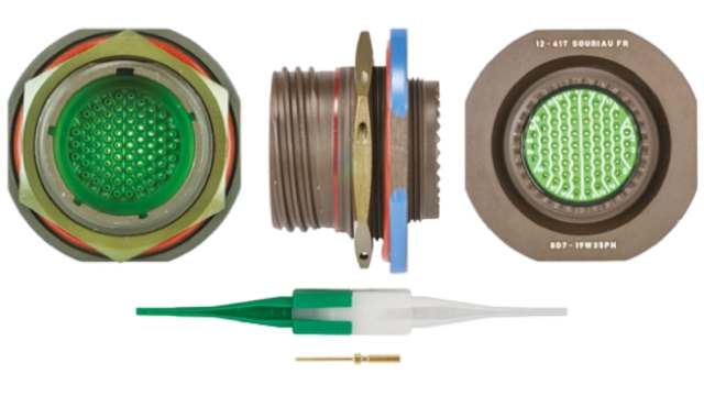 Souriau Sunbank by Eaton, 8D, Copper Alloy Straight 66 Way Panel Mount MIL Spec Circular Connector Female, Male | 8D719W35PN