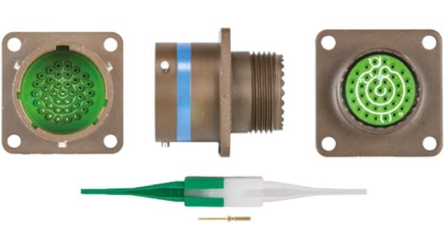 Souriau Sunbank by Eaton, 8LT, Copper Alloy Straight 37 Way Panel Mount MIL Spec Circular Connector Female, Male | 8LT015B35PN