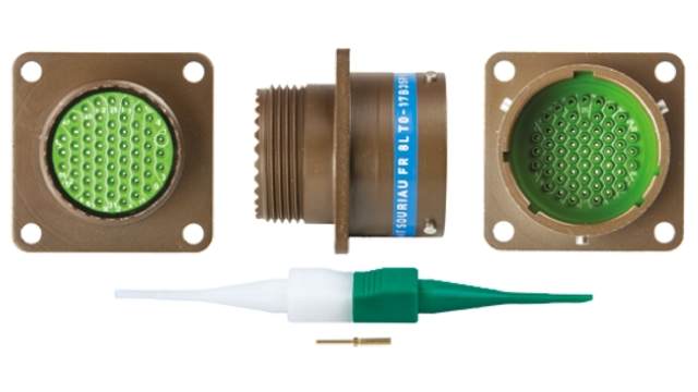 Souriau Sunbank by Eaton, 8LT, Copper Alloy Straight 55 Way Panel Mount MIL Spec Circular Connector Female, Male | 8LT017B35PN