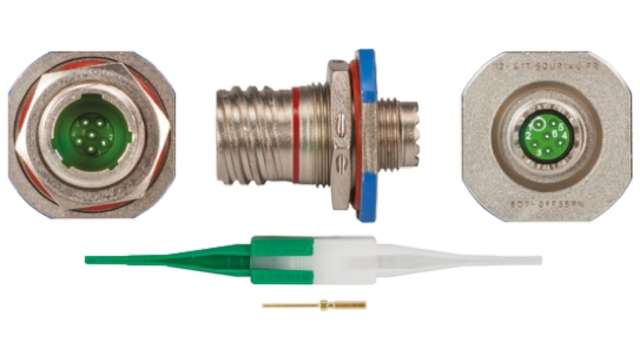 Souriau Sunbank by Eaton, 8D, Copper Alloy Straight 6 Way Panel MIL Spec Circular Connector Female, Male Contacts,Shell | 8D709F35PN
