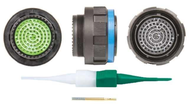 Souriau Sunbank by Eaton, 8D, Copper Alloy Straight 79 Way Cable MIL Spec Circular Connector Male, Female Contacts,Shell | 8D521Z35SN