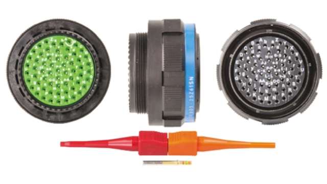 Souriau Sunbank by Eaton, 8D, Copper Alloy Straight 61 Way Cable MIL Spec Circular Connector Male, Female Contacts,Shell | 8D525Z61SN