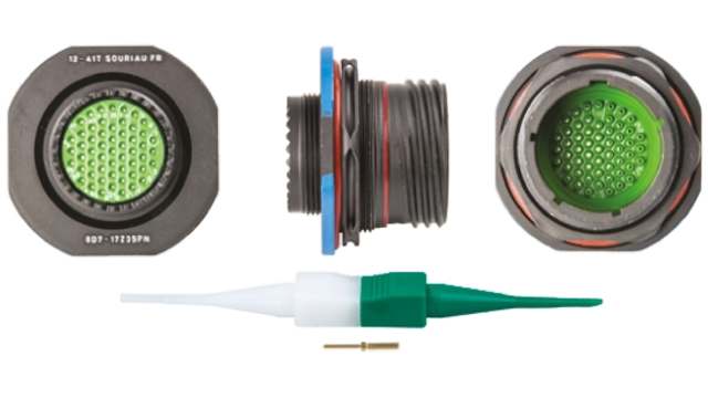 Souriau Sunbank by Eaton, 8D, Copper Alloy Straight 55 Way Panel MIL Spec Circular Connector Female, Male Contacts,Shell | 8D717Z35PN