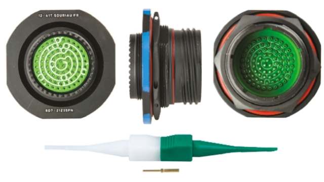Souriau Sunbank by Eaton, 8D, Copper Alloy Straight 79 Way Panel MIL Spec Circular Connector Female, Male Contacts,Shell | 8D721Z35PN