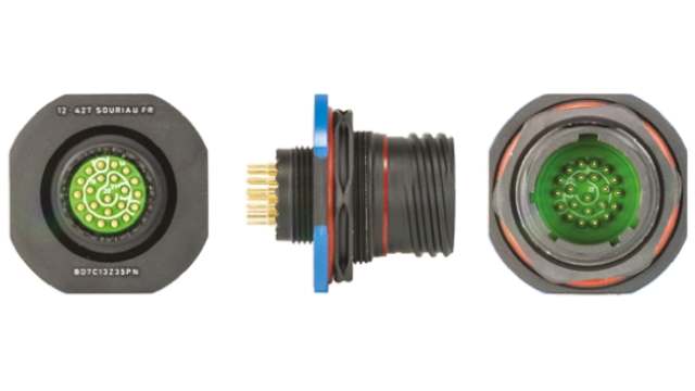 Souriau Sunbank by Eaton, 8D, Copper Alloy Straight 22 Way Panel MIL Spec Circular Connector Female, Male Contacts,Shell | 8D7C13Z35PN