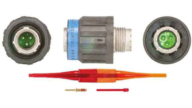 Souriau Sunbank by Eaton, EN3645, Copper Alloy Straight 3 Way Cable MIL Spec Circular Connector Male, Male | EN3645M6AN98MN